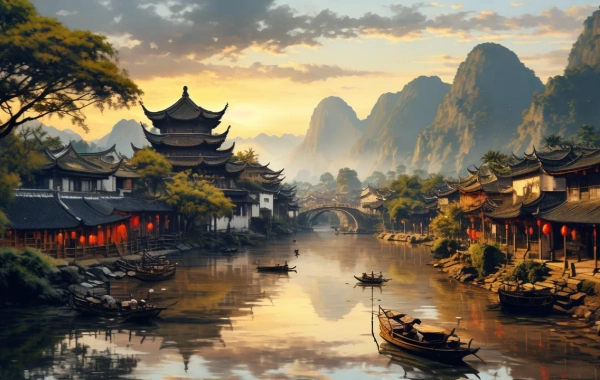 Huanglongxi Ancienne ville: un voyage vivant des trois royaumes Quai de la ville d'eau de Tianfu-3