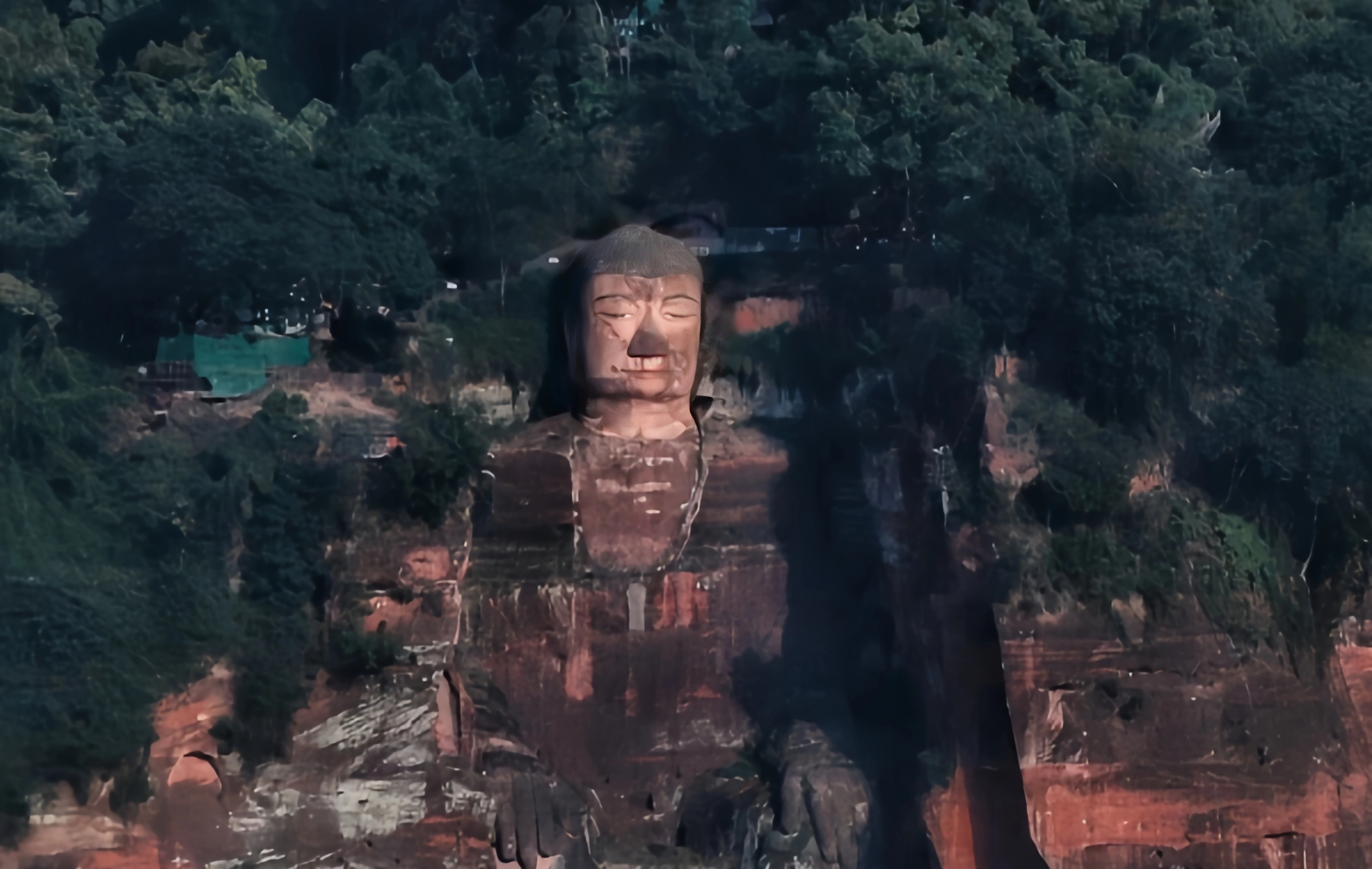 Leshan Bouddha géant Scénique Domaine: La protection millénaire et la montagne à la confluence des trois rivières sont une légende d'un Bouddha-3