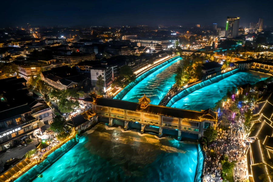 Larmes bleues: Le Mirage de la galaxie bleue sur la rivière Minjiang-4