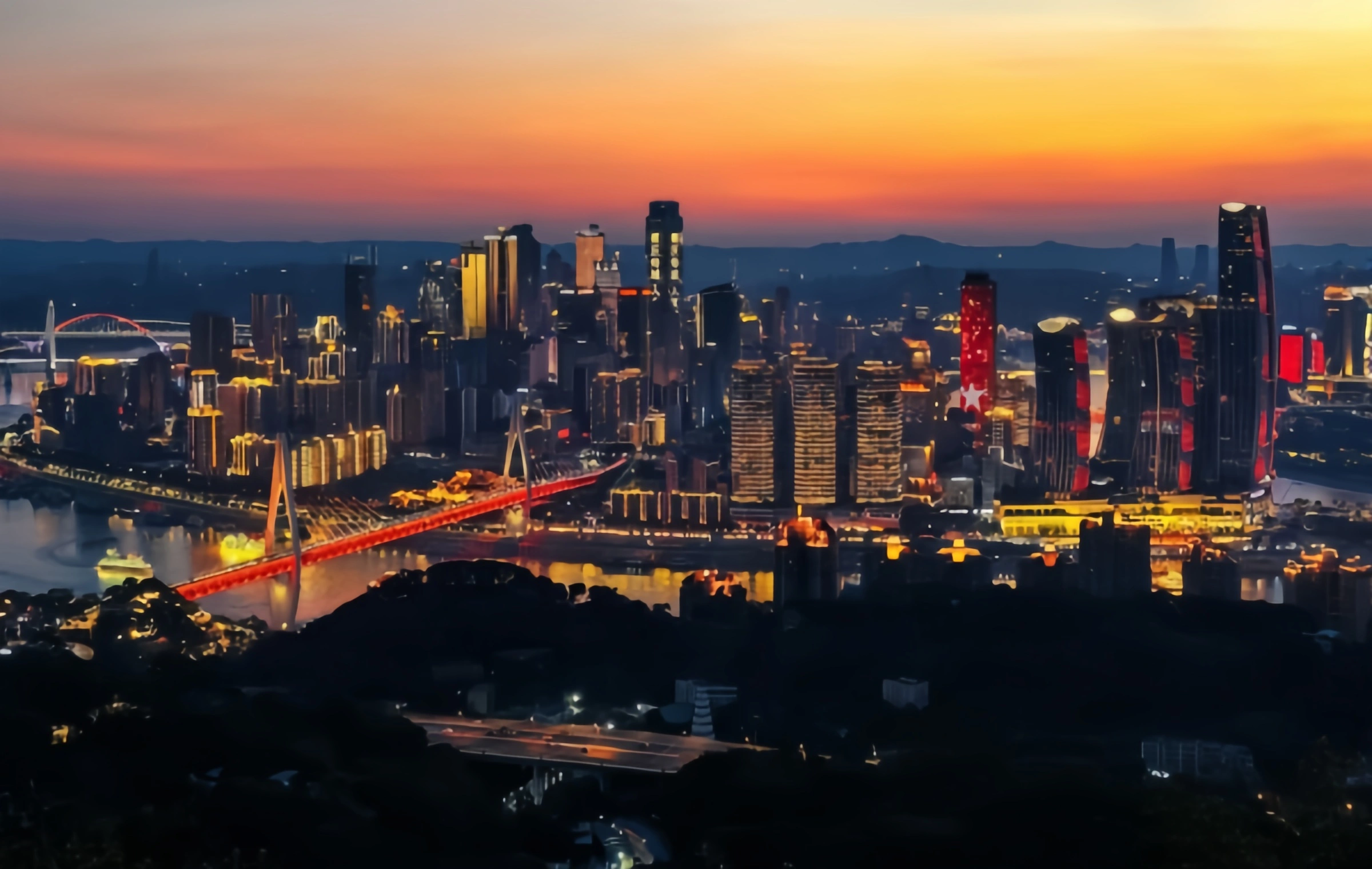 Chongqing Nanshan Scenic Zone : Un jardin trois dimensions du ciel Suspendu dans le ciel urbain