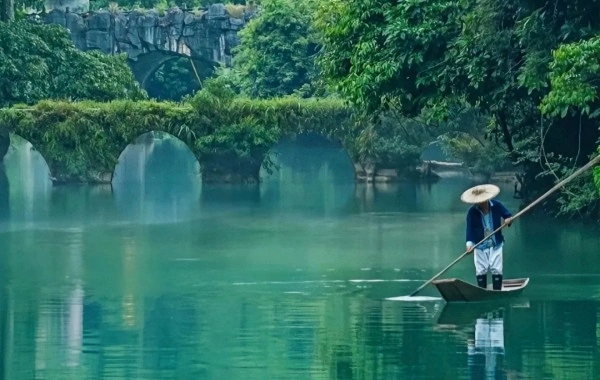 Pont Xiaoqikong : un voyage à travers la galerie Karst Aquarelle sur Terre-3