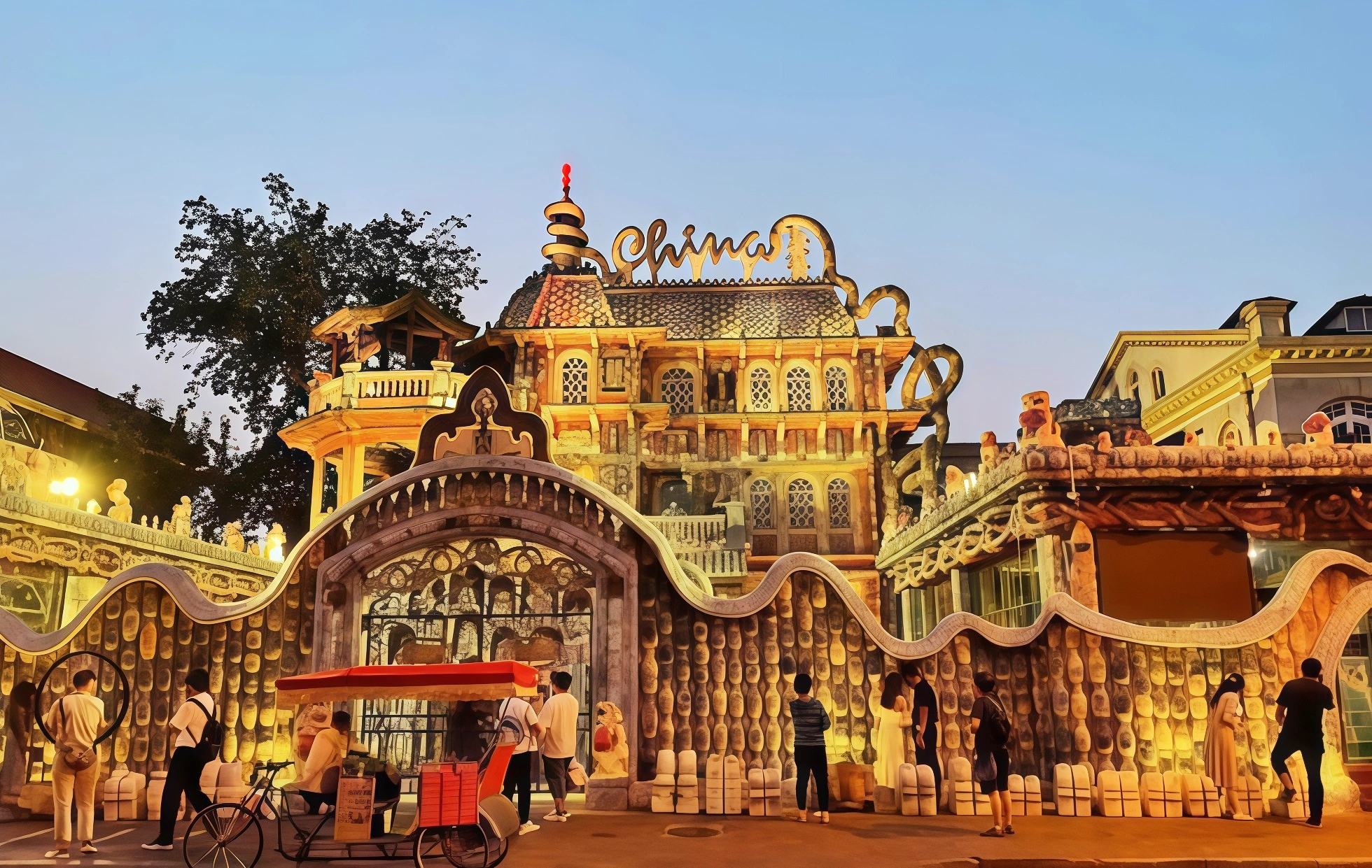 La maison de porcelaine : une fantaisie de style français tissée à partir de 700 millions de chevreuils de porcelaine anciens