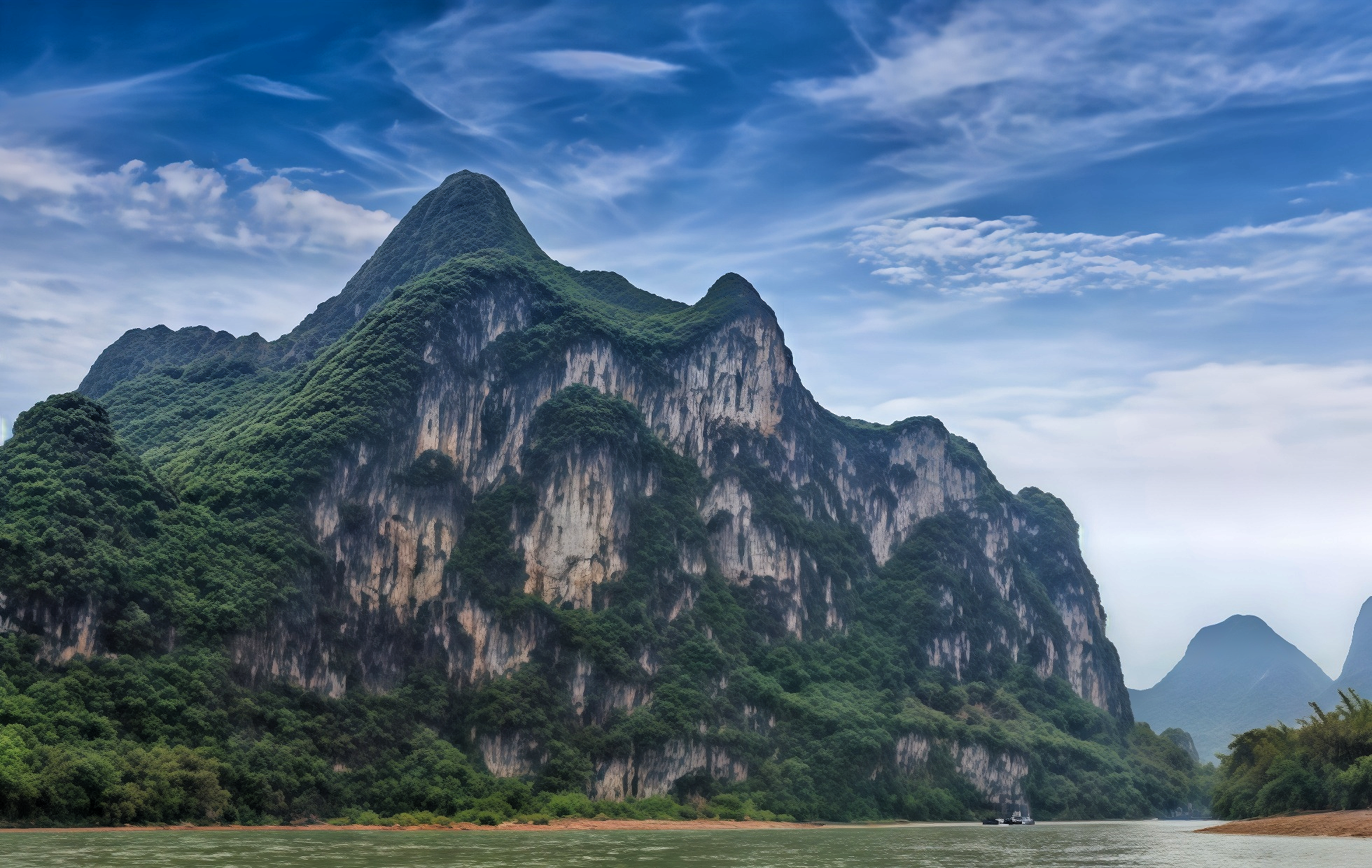 Nine-Horse Mural Hill: A Natural Enigmatic Painting on the Li River's Sheer Cliffs-4