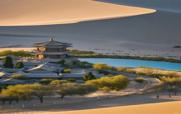 Mingsha Mountain & Crescent Printemps: Un voyage vers une route de la soie millénaire Où le sable et l'eau coexistent-3