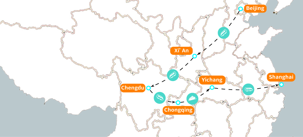 China Yangtze River & Panda Tour Map