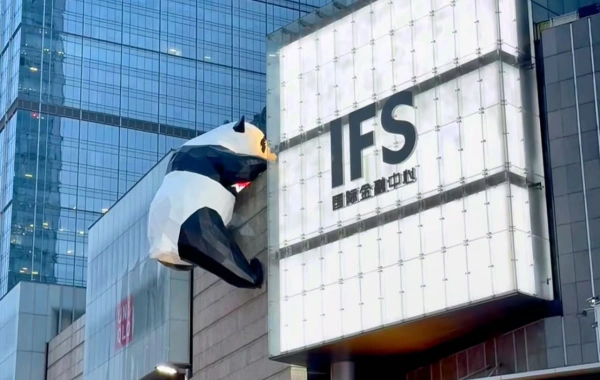 Panda classique et voyage de Bouddha géant